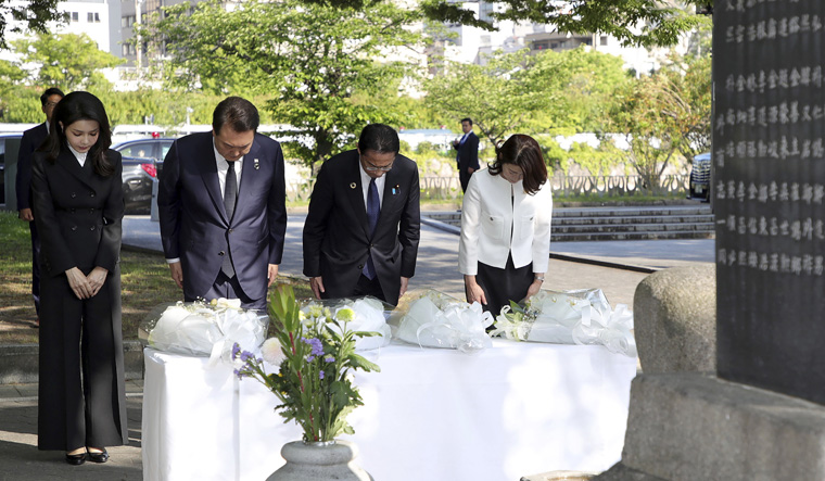 South Korean leader  Yoon at Horishima memorial